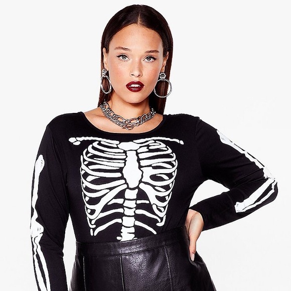 Nasty Gal Skeleton Bodysuit - Picture 2 of 7